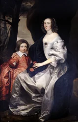 John Manners als jongen met zijn moeder Frances, gravin van Rutland, c.1646